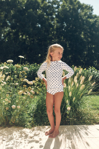 Lil George | Cream Polka Navy