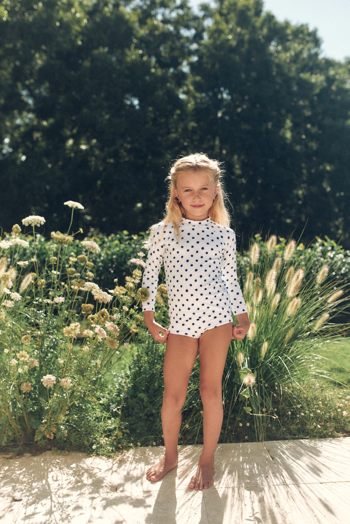 Lil George | Cream Polka Navy