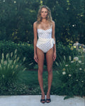 Dolce Full Piece | Cream Polka Navy