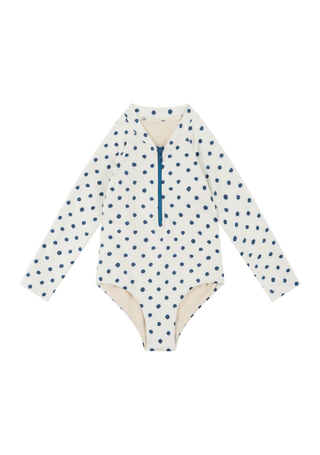 Lil Jet | Cream Polka Navy