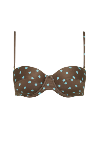 Rodney Padded Top | Polka Blue