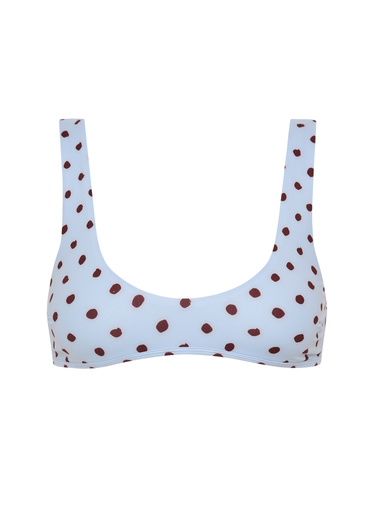 Alfie Top | Blue Polka Fudge