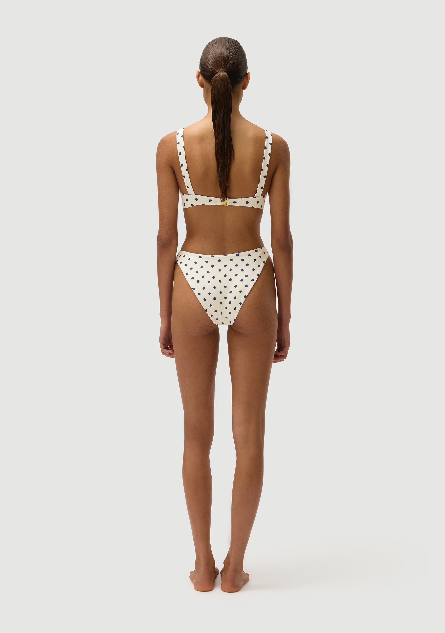 Elvis Bottom |Cream Polka Navy