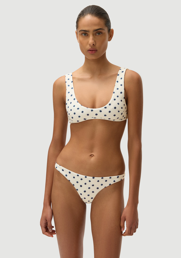 Alfie Top |Cream Polka Navy