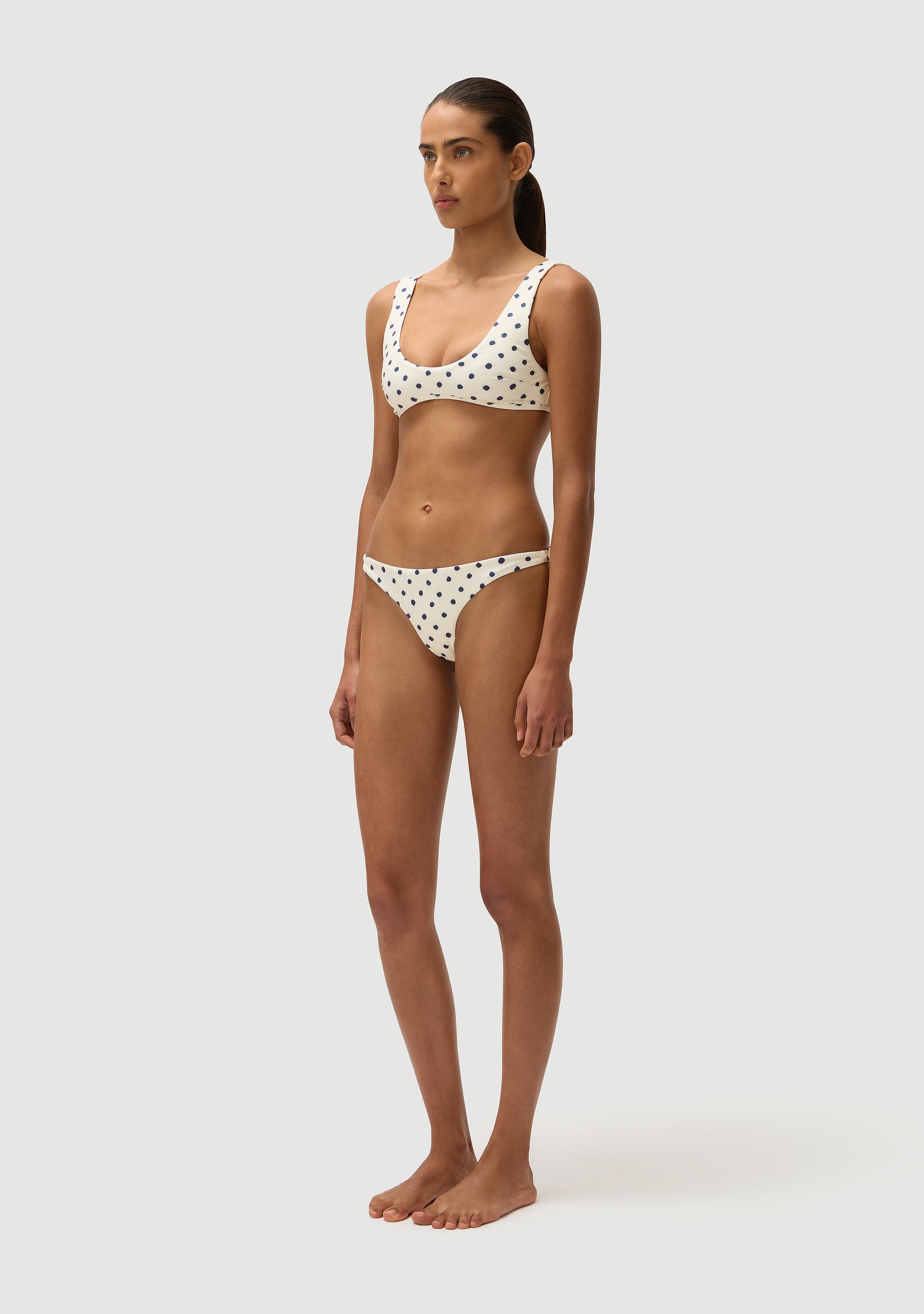 Alfie Top |Cream Polka Navy