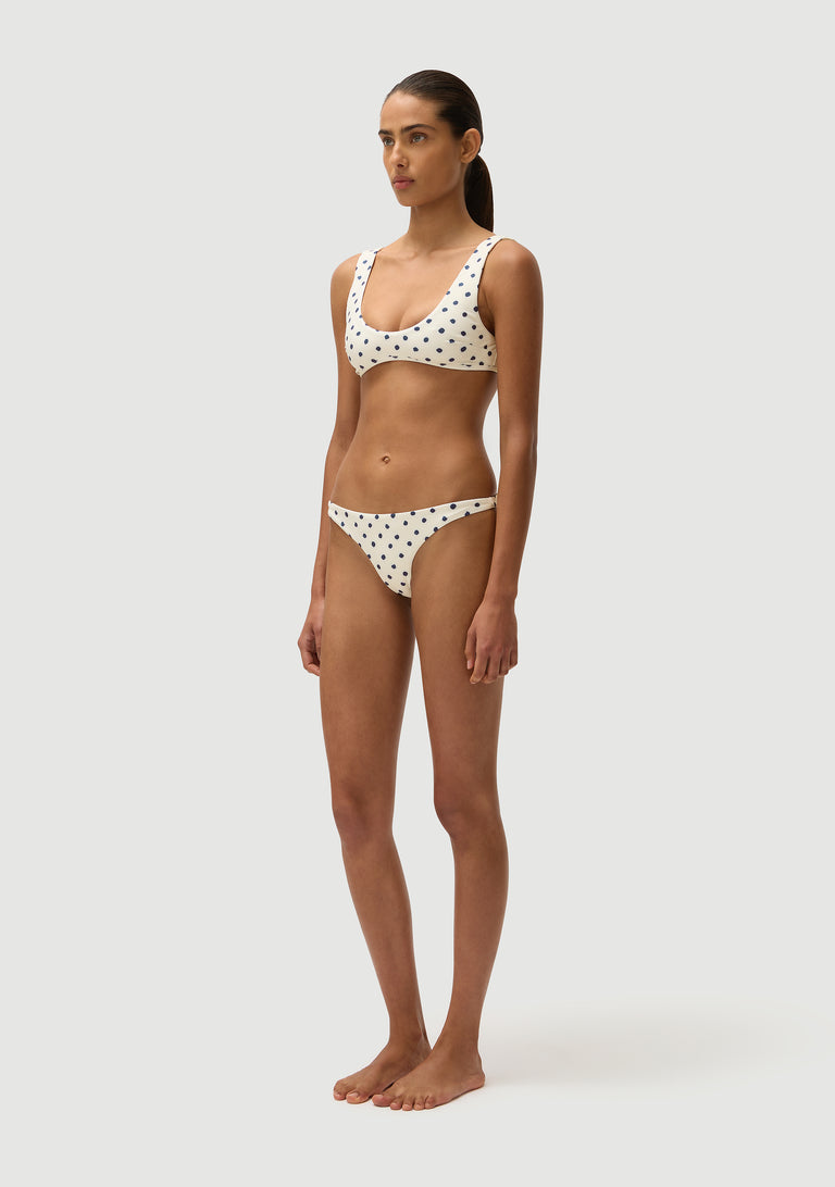 Alfie Top |Cream Polka Navy