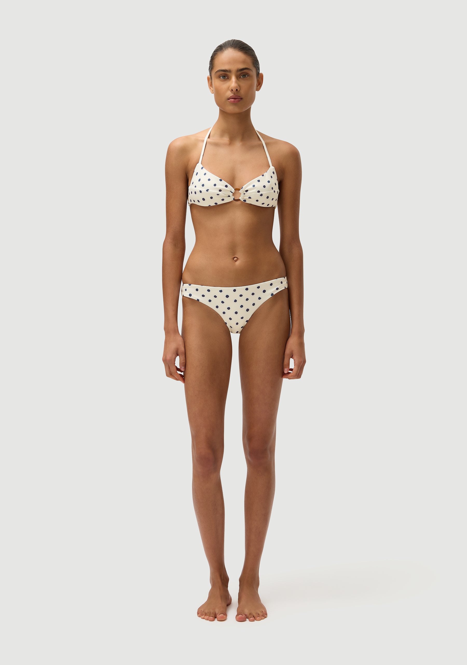 Rick James Bottom | Cream Polka Navy