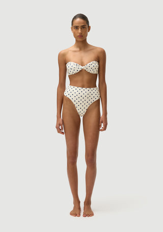 Brian Bottom | Cream Polka Navy