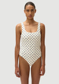 Harvey Full Piece | Cream Polka Navy