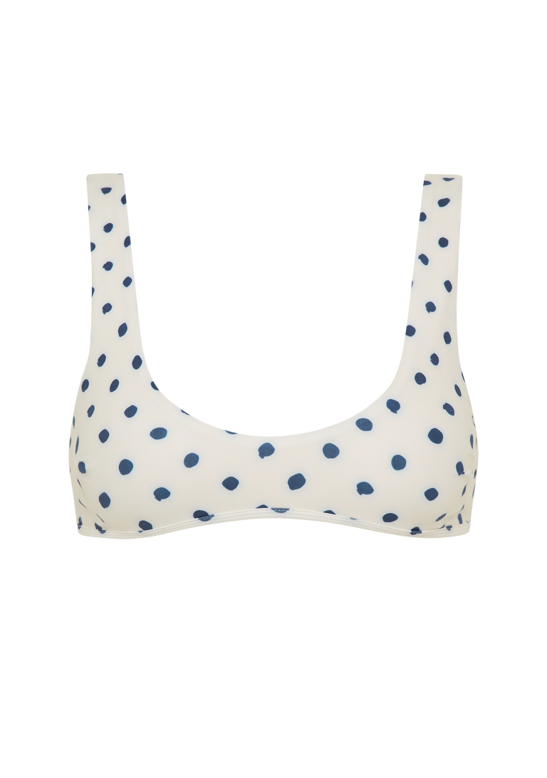 Alfie Top |Cream Polka Navy