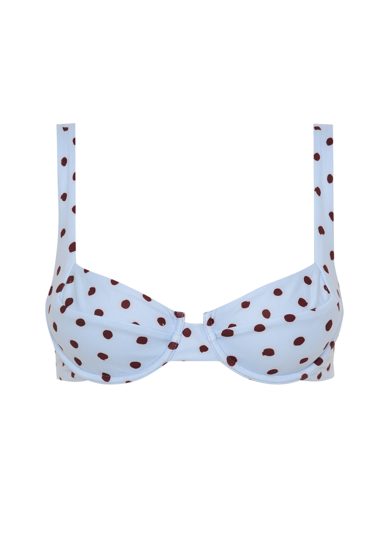 Casanova Top | Blue Polka Fudge