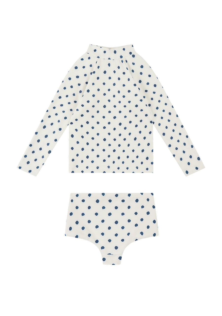 Lil George | Cream Polka Navy