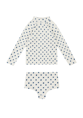 Lil George | Cream Polka Navy