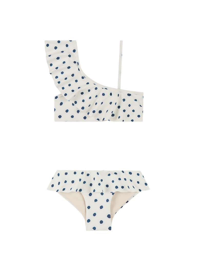 Lil Toddie  | Cream Polka Navy