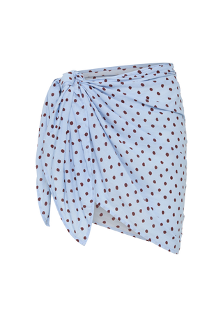 Mini Pareo Sarong | Blue Polka Fudge