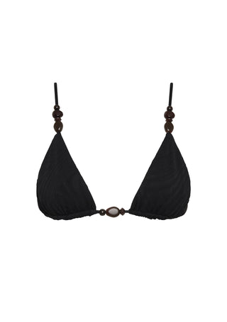 Tony Tribal Beads Top | Noir
