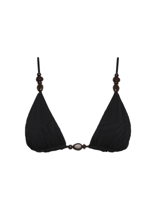 Tony Tribal Beads Top | Noir