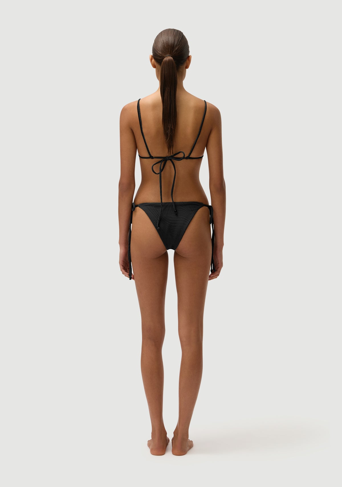 Tony with Stone Beads Top | Noir